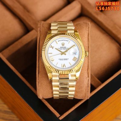EW Factory Rolex Daydate 40mm 2836 Movement DD White/Gold/Green/Brown Watch